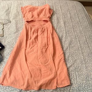 Coral Sleeveless Dress